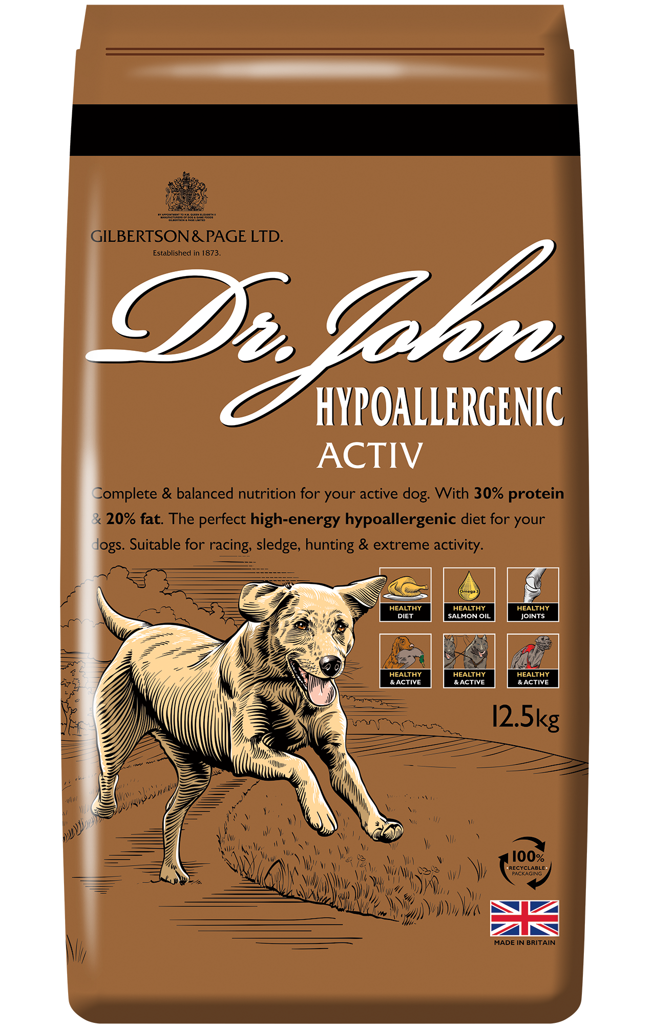 Dr John Hypoallergenic Activ – karma dla aktywnych psów wrażliwych, 12,5 kg - Premium Dog Food from Gilbertson & Page - Just $44.90! Shop now at Gilbertson & Page Europe