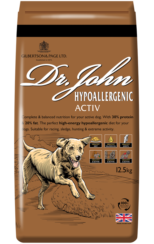 Dr John Hypoallergenic Activ – karma dla aktywnych psów wrażliwych, 12,5 kg - Premium Dog Food from Gilbertson & Page - Just $44.90! Shop now at Gilbertson & Page Europe