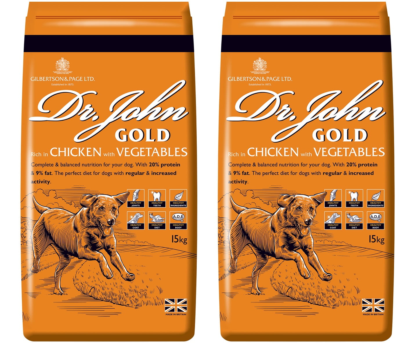 Dr John Gold – kurczak z warzywami, karma dla dorosłych psów dużych ras, zestaw 2x15kg - Premium Dog Food from Gilbertson & Page Europe - Just $65! Shop now at Gilbertson & Page Europe