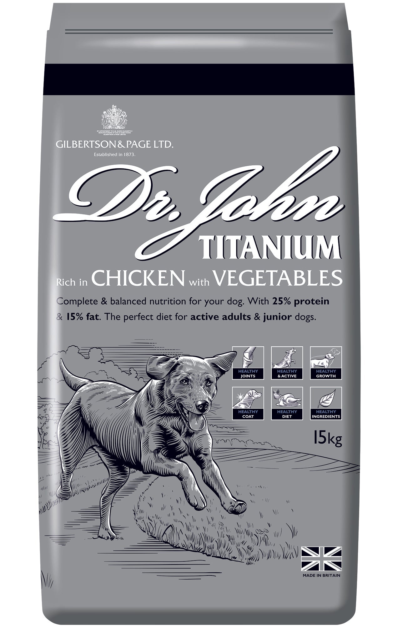 Dr John Titanium – kurczak z warzywami, karma dla młodych oraz aktywnych psów dorosłych, 4 kg - Premium Dog Food from Gilbertson & Page - Just $14! Shop now at Gilbertson & Page Europe