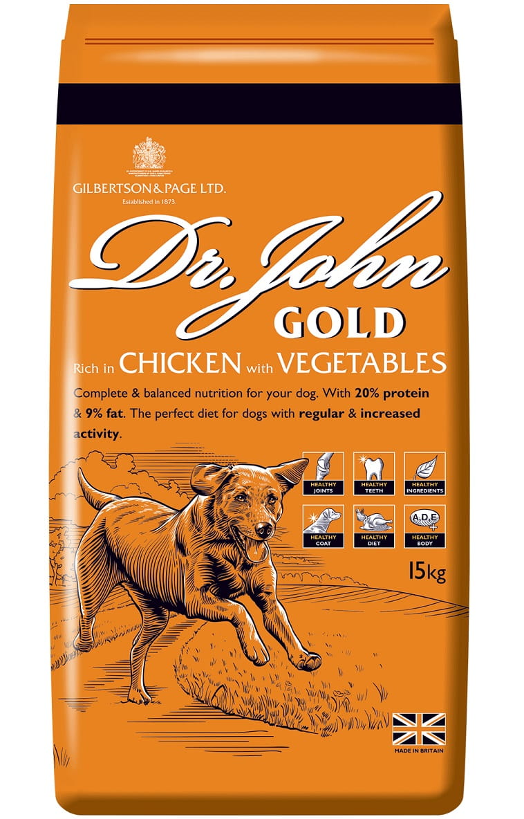 Dr John Gold – kurczak z warzywami, karma dla dorosłych psów dużych ras, 4 kg - Premium Dog Food from Gilbertson & Page - Just $13! Shop now at Gilbertson & Page Europe