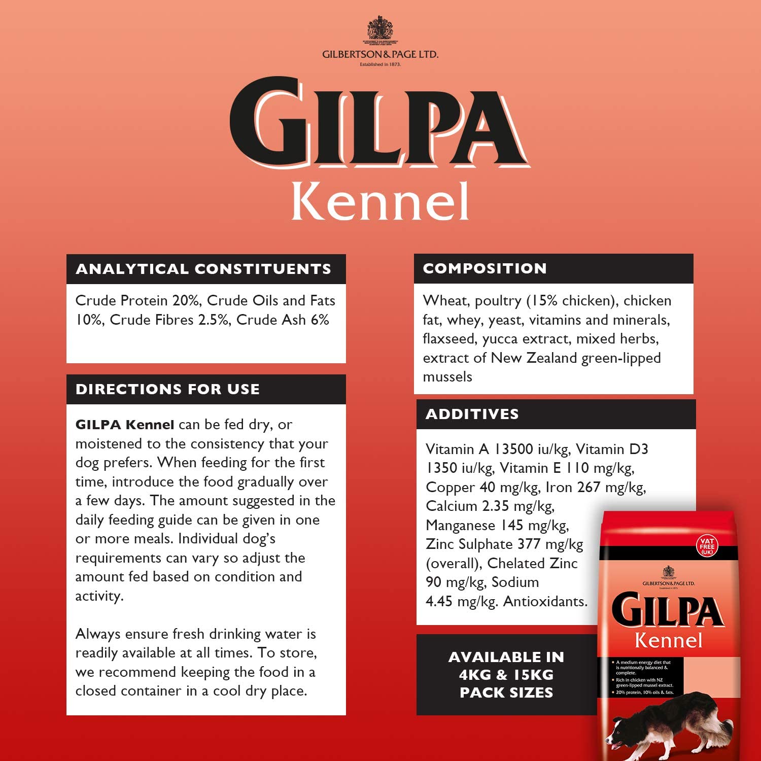 Gilpa Kennel 15kg – Kompletna karma dla dużych psów dorosłych - Premium Dog Food from Gilbertson & Page - Just $36.90! Shop now at Gilbertson & Page Europe
