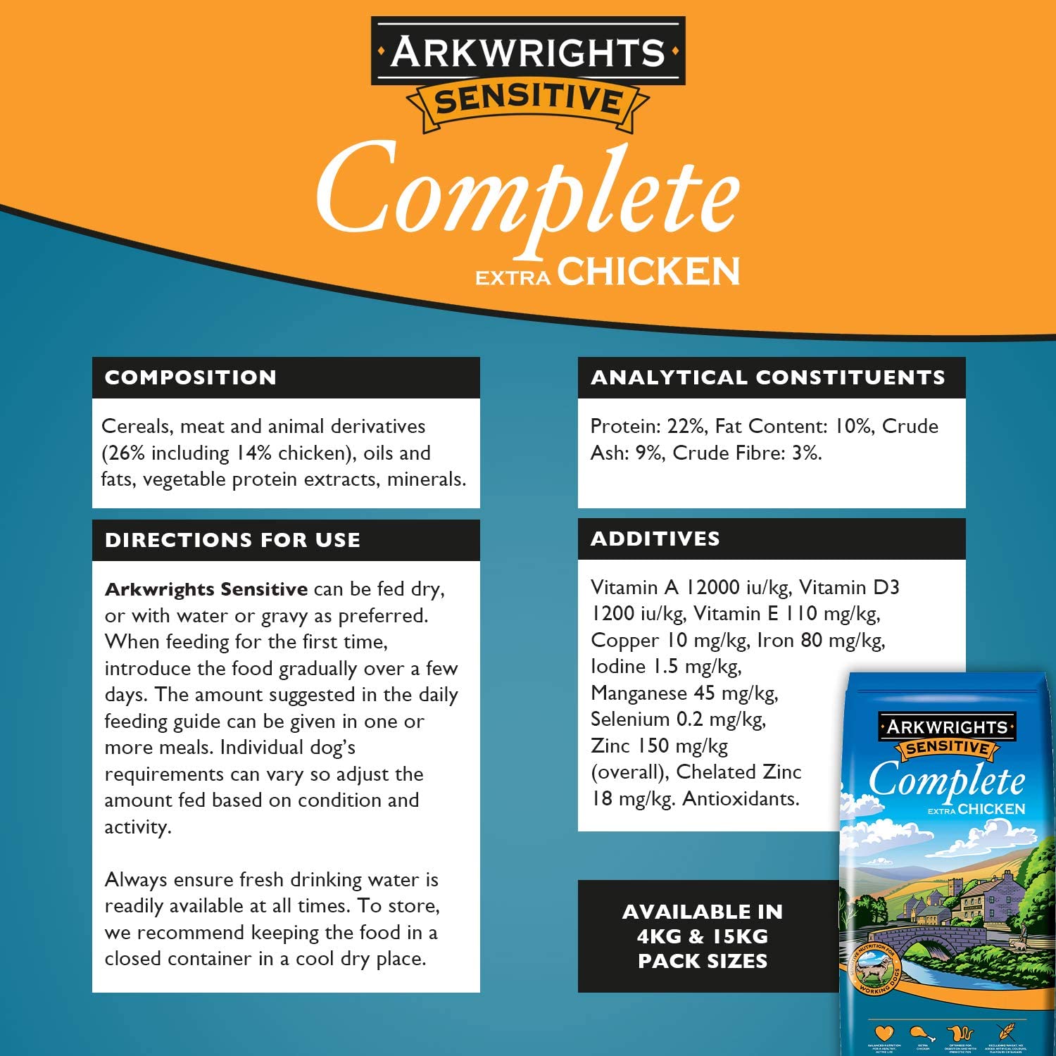 Arkwrights Sensitive 15 kg – Kompletna karma dla psów o wrażliwym układzie trawiennym - Premium Dog Food from Gilbertson & Page - Just $33.90! Shop now at Gilbertson & Page Europe