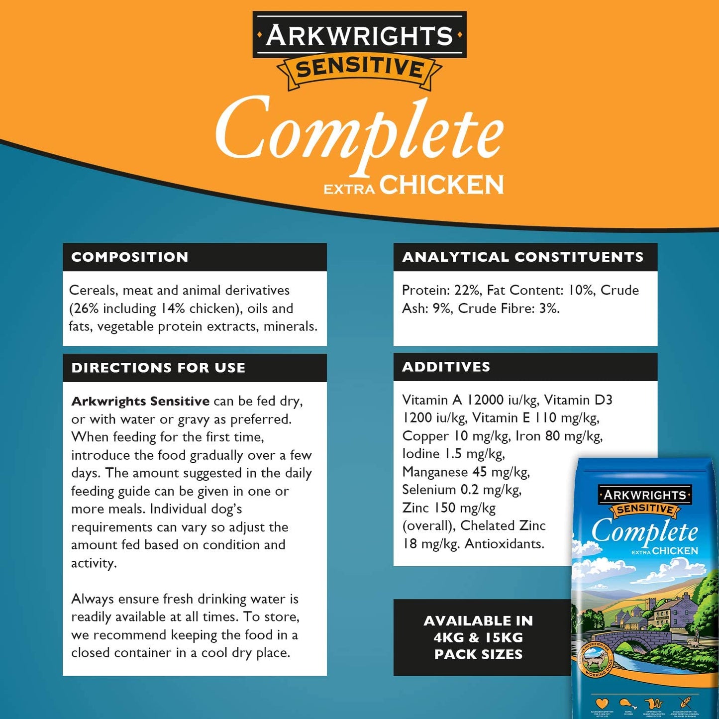 Arkwrights Sensitive 15 kg – Kompletna karma dla psów o wrażliwym układzie trawiennym - Premium Dog Food from Gilbertson & Page - Just $33.90! Shop now at Gilbertson & Page Europe