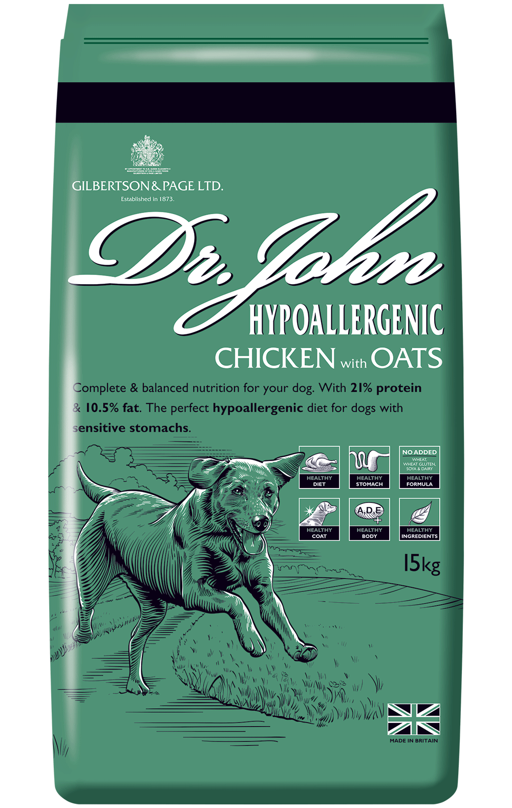 Dr John Hypoallergenic – kurczak z owsem, bez pszenicy, karma dla psów wrażliwych 4 kg - Premium Dog Food from Gilbertson & Page - Just $14! Shop now at Gilbertson & Page Europe