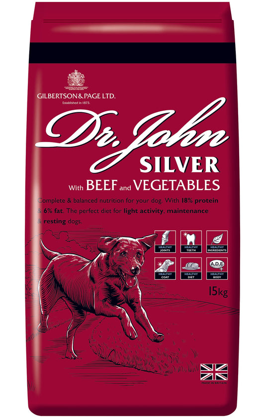 Dr John SILVER BEEF with VEGETABLES 15 kg - Premium Dog Food from Gilbertson & Page - Just $31.50! Shop now at Gilbertson & Page Europe