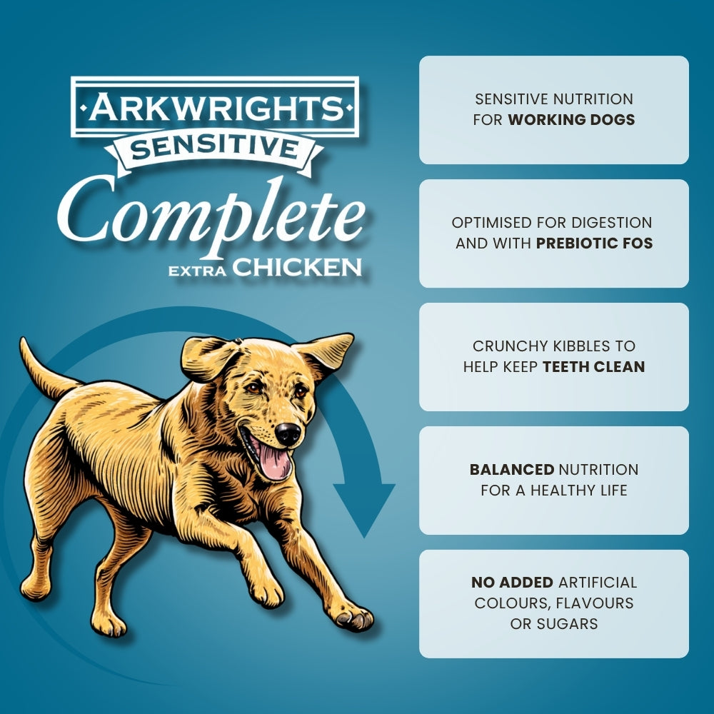 Arkwrights Sensitive – hondenvoer voor gevoelige honden • 15 kg