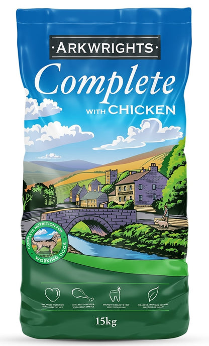 Arkwrights Chicken 15 kg – Complete Chicken Dry Dog Food for Adult Dogs