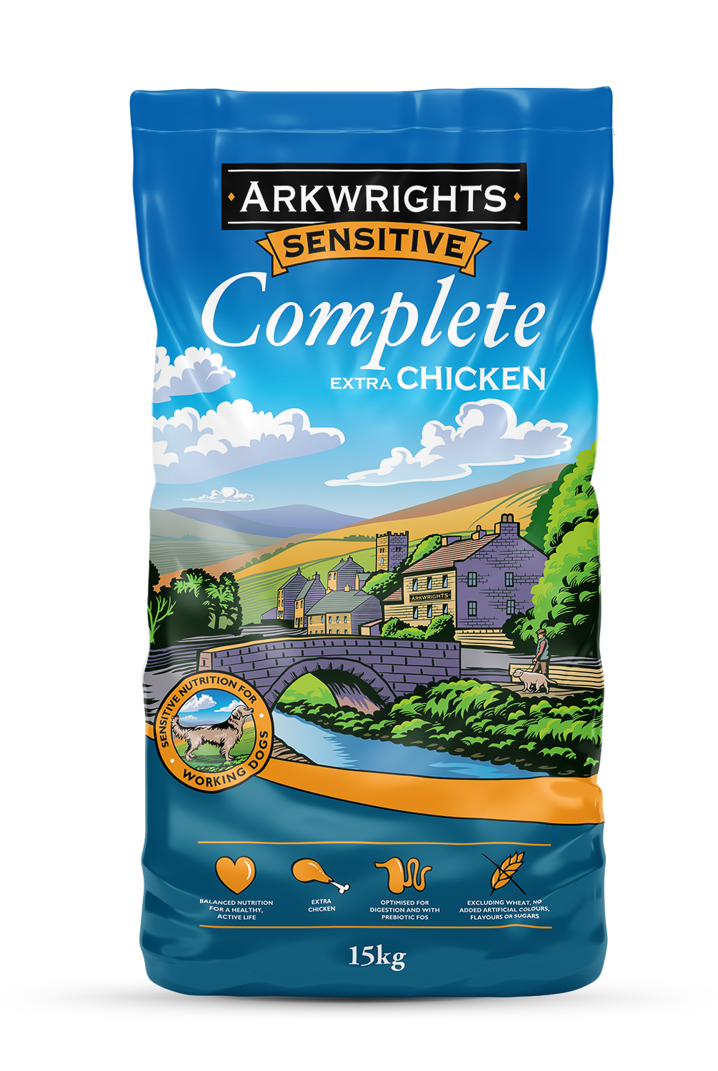 Arkwrights Sensitive 15 kg – Croquettes complètes pour chiens sensibles