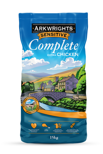 Arkwrights Sensitive 15 kg – Croquettes complètes pour chiens sensibles