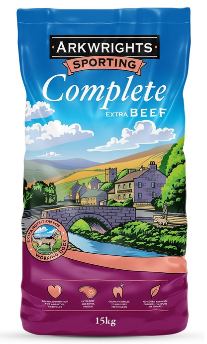 Arkwrights Sporting 15kg – High-Energy Dog Food for Active and Working Dogs