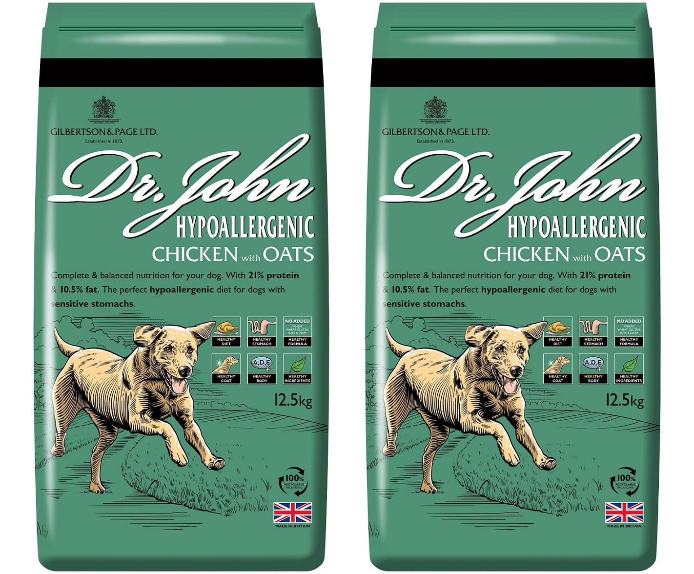 Dr John Hypoallergenic CHICKEN with OATS 2x12.5 kg - Premium  from Gilbertson & Page Europe - Just $74! Shop now at Gilbertson & Page Europe