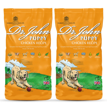 Hundefutter Dr John Puppy – Vollwertiges Futter für Welpen, Set 2x10kg