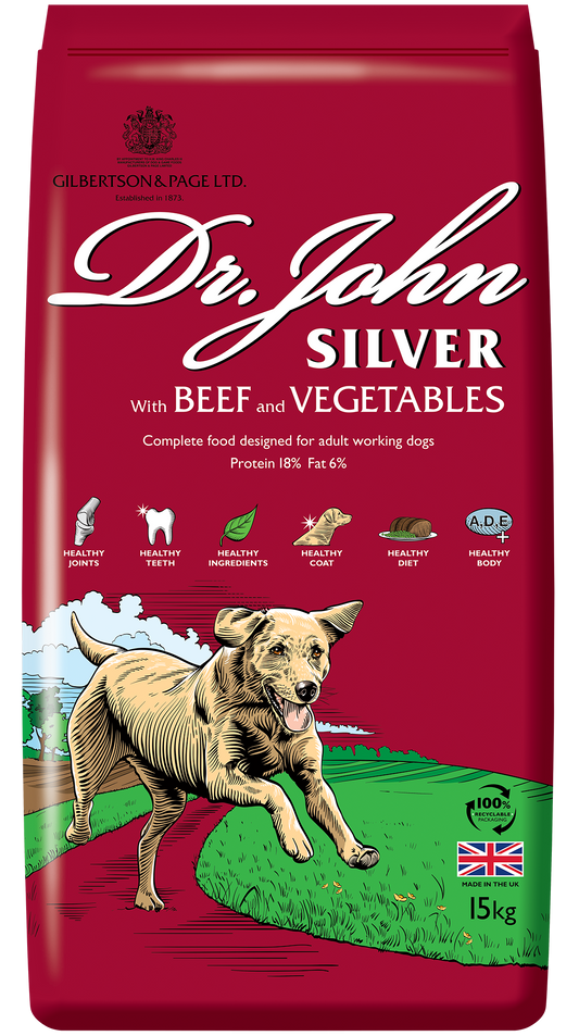 Dr John Silver – Beef & vegetables, food for adult and senior dogs 15 KG