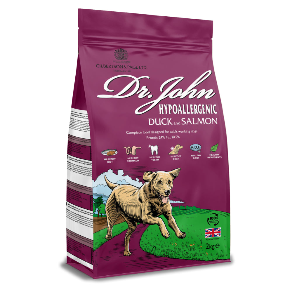 Dr John Hipoalergena – patka & losos • 2 kg