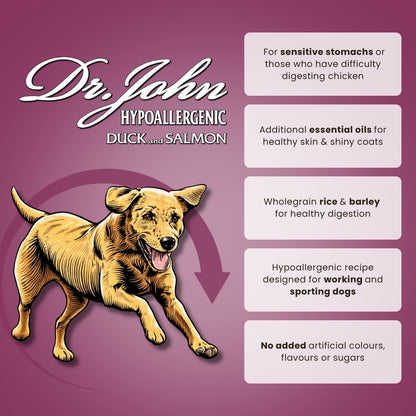 Dr John Hypoallergenic – kaczka i łosoś • pakiet 2×12,5 kg