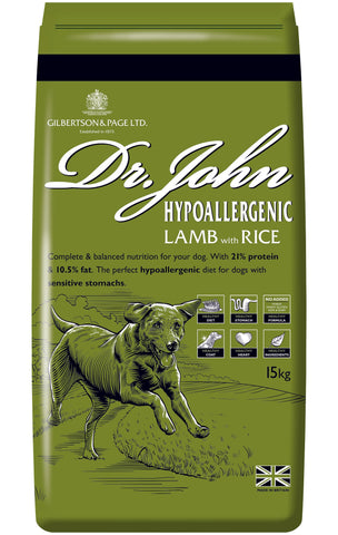 Dr John Hypoallergenic LAMB with RICE 15 kg - Premium Dog Food from Gilbertson & Page - Just $36.90! Shop now at Gilbertson & Page Europe