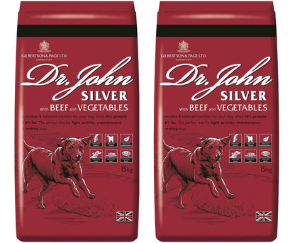 Dr John SILVER BEEF with VEGETABLES 2x15kg - Premium Dog Food from Gilbertson & Page Europe - Just $63! Shop now at Gilbertson & Page Europe