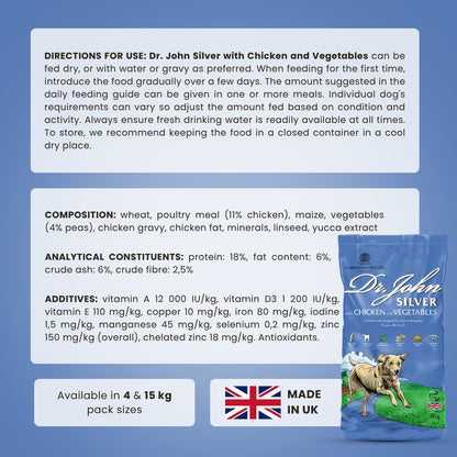 Dr John Silver – Huhn & Gemüse • Adult & Senioren • 15 kg