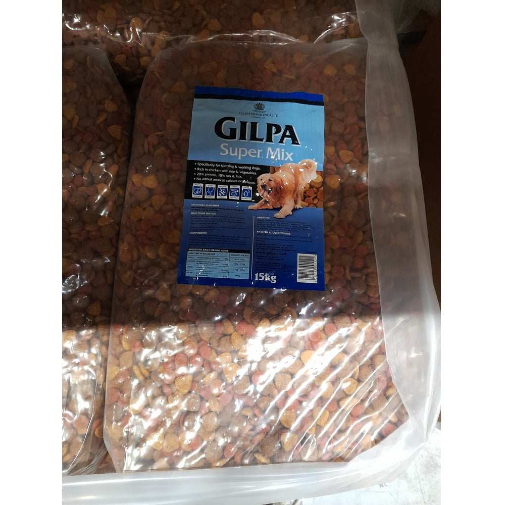 Gilpa Super Mix, zestaw 2x15kg – Kompletna, smaczna  karma dla dorosłych psów