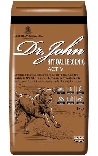 DR JOHN HYPOALLERGENIC ACTIV 15 KG Gilbertson Page Europe